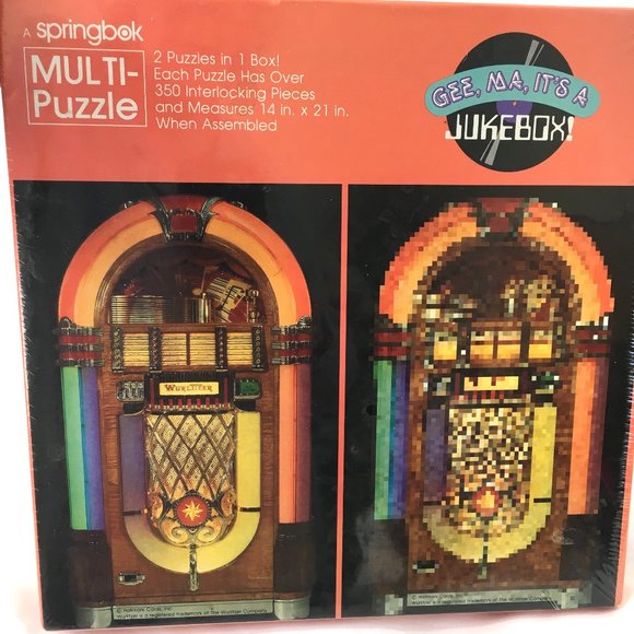 Vtg 2000 Gee Ma, It’s a Jukebox Wurlitzer Puzzle NIB - Picture 2 of 7